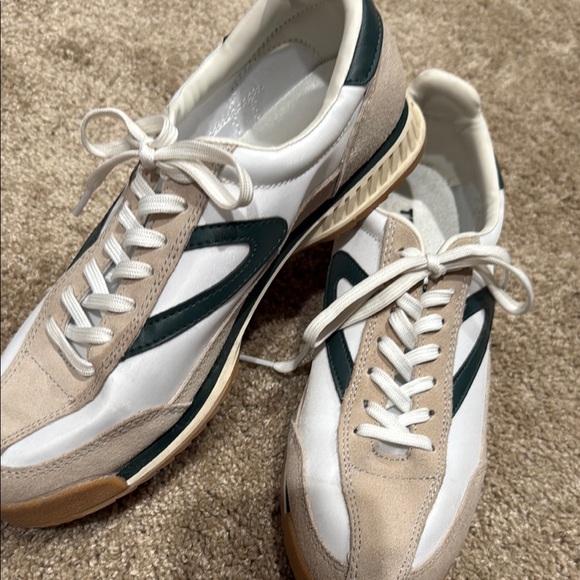 Tretorn Women Beige and Green Sneakers - Picture 1 of 8